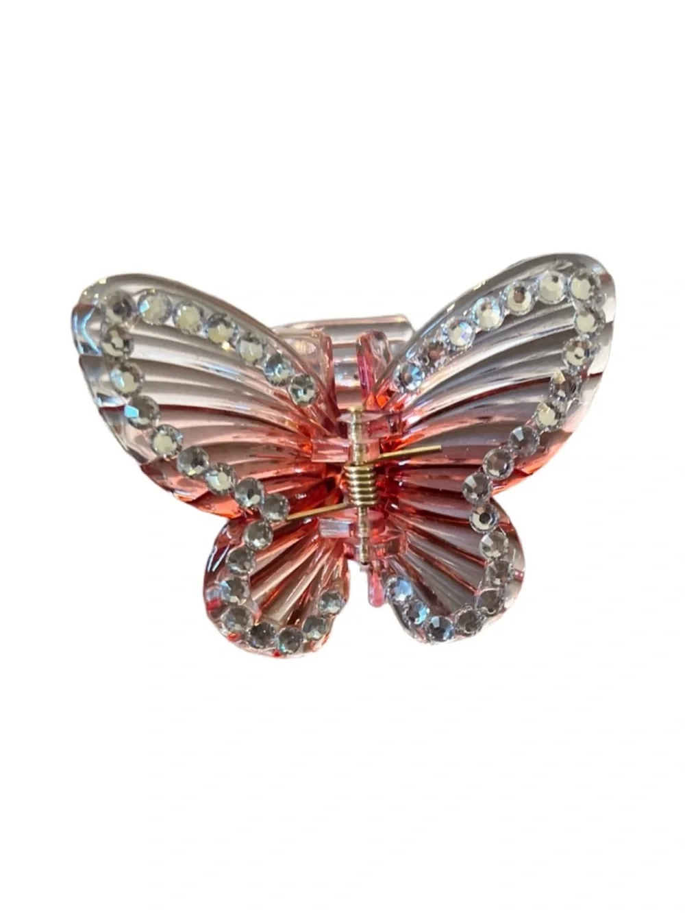 Pink Crystal Butterfly Hair Clip FINAL PRICE DROP